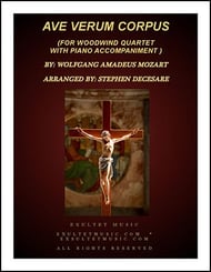 Ave Verum Corpus (for Woodwind Quartet - Piano accompaniment) P.O.D. cover Thumbnail